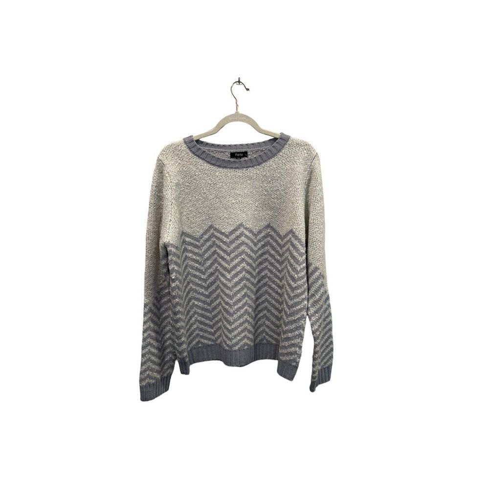 Fate Chevron Knit Sweater Cream‎ & Lavender. Size XXL NWOT